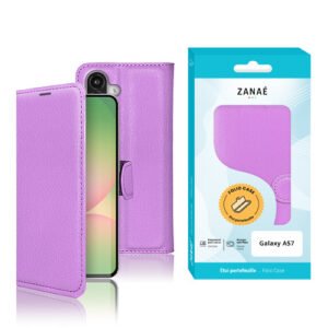 Etui Portefeuille Zanae pour Galaxy A57, violet