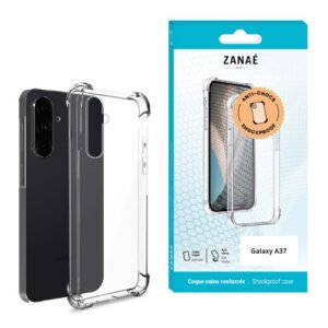 Coque Silicone transparent avec coins renforces pour Galaxy A37, transparent