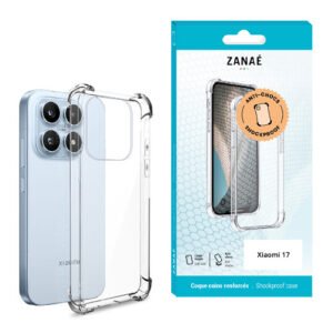 Coque Silicone transparent avec coins renforces pour Xiaomi 17, transparent