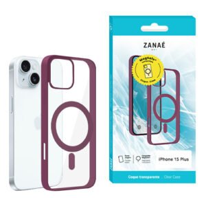 Coque Aura MagSafe pour iPhone 15 Plus, Prune