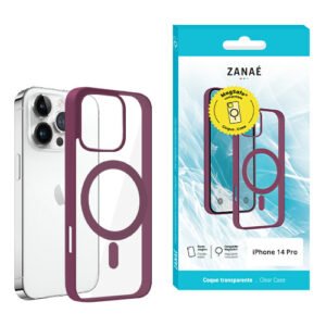 Coque Aura MagSafe pour iPhone 14 Pro, Prune