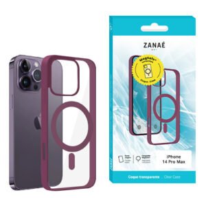 Coque Aura MagSafe pour iPhone 14 Pro Max, Prune
