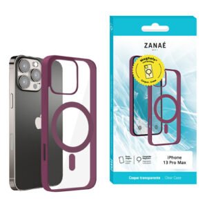 Coque Aura MagSafe pour iPhone 13 Pro Max, Prune