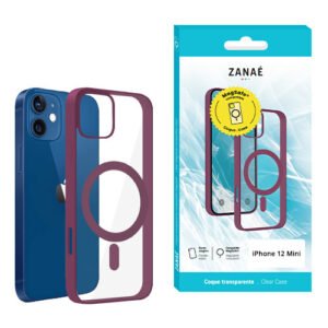 Coque Aura MagSafe pour iPhone 12 Mini, Prune