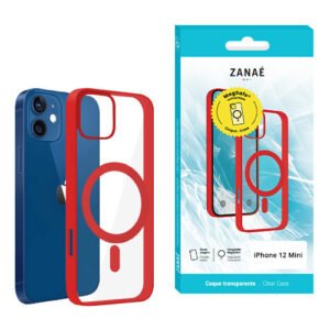 Coque Aura MagSafe pour iPhone 12 Mini, Rouge