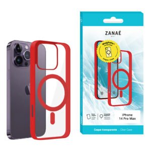 Coque Aura MagSafe pour iPhone 14 Pro Max, Rouge