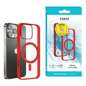 Coque Aura MagSafe pour iPhone 13 Pro Max, Rouge