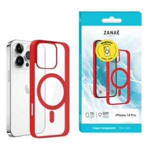 Coque Aura MagSafe pour iPhone 14 Pro, Rouge