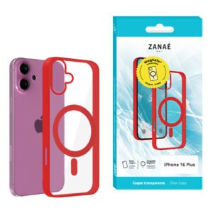 Coque Aura MagSafe pour iPhone 16 Plus, Rouge