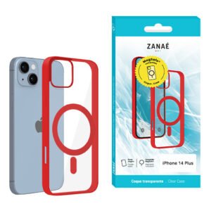 Coque Aura MagSafe pour iPhone 14 Plus, Rouge