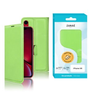Etui Portefeuille Zanae pour iPhone XR, Vert