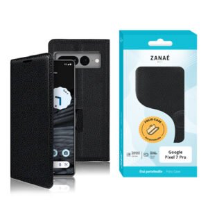 Etui Portefeuille Zanae pour Google Pixel 7 Pro, Noir