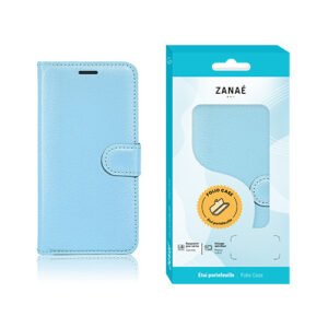 Etui Portefeuille Zanae pour Galaxy S26 FE, Bleu clair