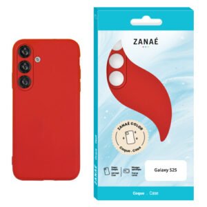 Coque Zanae Color pour Galaxy S25, Rouge