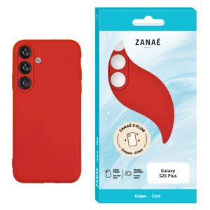 Coque Zanae Color pour Galaxy S25 Plus, Rouge