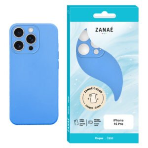 Coque Zanae Color pour iPhone 16 Pro, Bleu