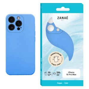 Coque Zanae Color pour iPhone 16 Pro Max, Bleu
