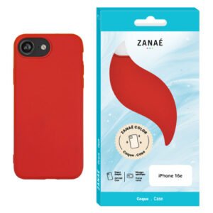Coque Zanae Color pour iPhone 17e / 16e, Rouge