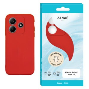 Coque Zanae Color pour Redmi Note 14 4G, Rouge