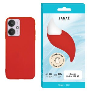 Coque Zanae Color pour Redmi 13C 5G, Rouge