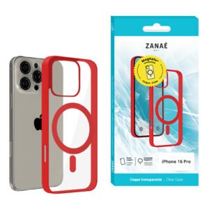 Coque Aura MagSafe pour iPhone 16 Pro, Rouge