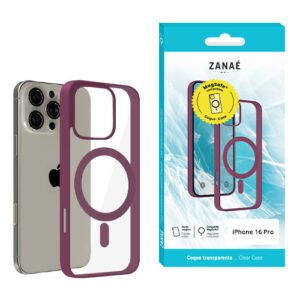 Coque Aura MagSafe pour iPhone 16 Pro, Prune
