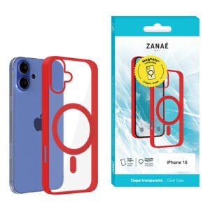 Coque Aura MagSafe pour iPhone 16, Rouge