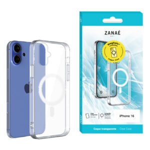 Coque Essentielle MagSafe pour iPhone 16, Transparent