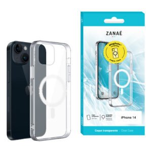 Coque Essentielle MagSafe pour iPhone 14, Transparent