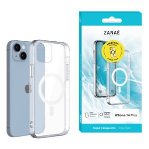 Coque Essentielle MagSafe pour iPhone 14 Plus, Transparent