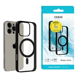 Coque Aura MagSafe pour iPhone 16 Pro, Noir