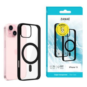 Coque Aura MagSafe pour iPhone 15, Noir