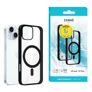 Coque Aura MagSafe pour iPhone 15 Plus, Noir