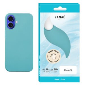 Coque Zanae Color pour iPhone 16, Bleu sauge