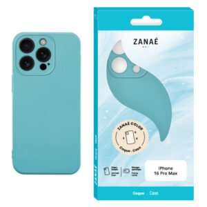 Coque Zanae Color pour iPhone 16 Pro Max, Bleu sauge