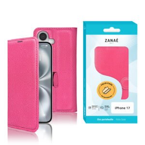Etui Portefeuille Zanae pour iPhone 17, Fushia