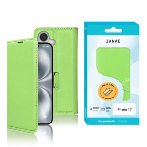 Etui Portefeuille Zanae pour iPhone 17, Vert