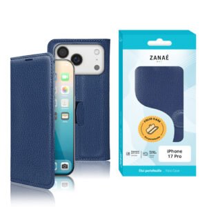 Etui Portefeuille Zanae pour iPhone 17 Pro, Marine