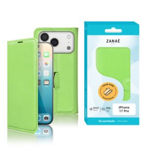 Etui Portefeuille Zanae pour iPhone 17 Pro, Vert