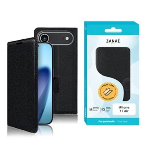 Etui Portefeuille Zanae pour iPhone Air, Noir