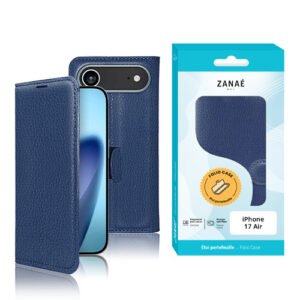 Etui Portefeuille Zanae pour iPhone Air, Marine