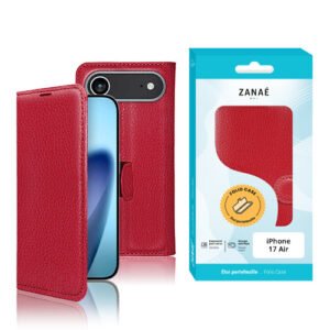Etui Portefeuille Zanae pour iPhone Air, Rouge