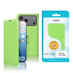 Etui Portefeuille Zanae pour iPhone 17 Pro Max, Vert