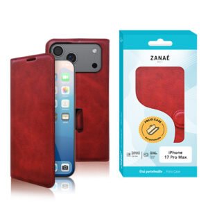 Portefeuille Zanae Columbia pour iPhone 17 Pro Max, Rouge