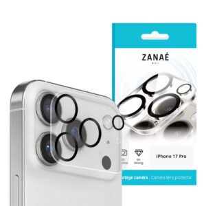 Verre trempe camera bloc pour iPhone 17 Pro, Transparent