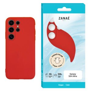 Coque Zanae Color pour  Galaxy S24 Ultra, Rouge