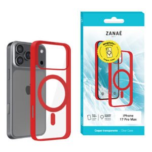 Coque Aura MagSafe pour iPhone 17 Pro Max, Rouge