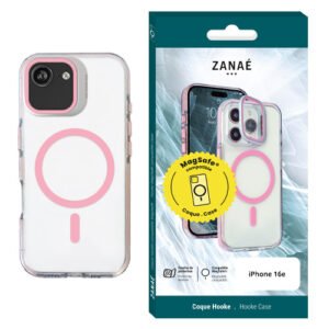 Coque Hooke MagSafe pour iPhone 17e / 16e, Rose