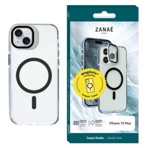 Coque Hooke MagSafe pour iPhone 15 Plus, Noir
