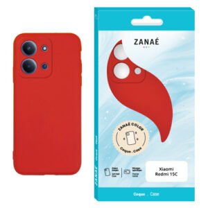 Coque Zanae Color pour Redmi 15C, rouge